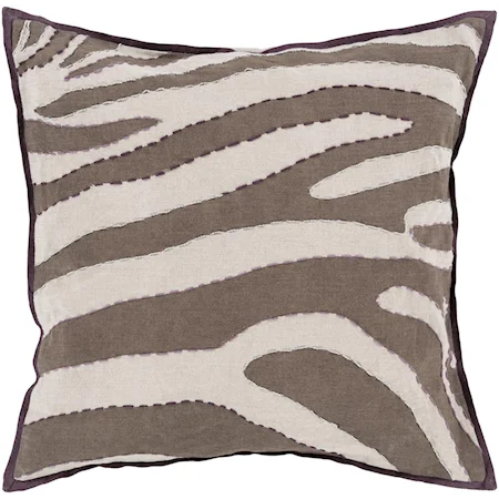 22" x 22" Zebra Pillow